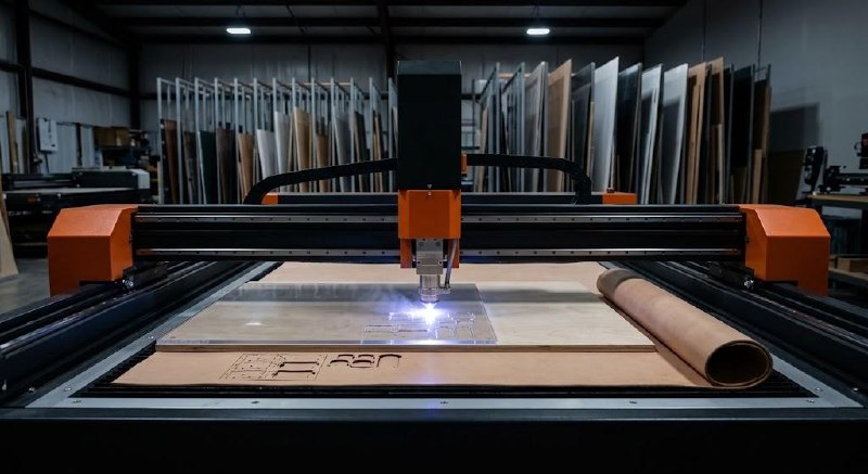 CO2 laser cutting acrylic wood and leather